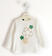 Maglia bambina girocollo con fiori sarabanda PANNA-0112