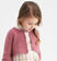Cardigan bambina in tricot stretch sarabanda ROSA ANTICO-2748