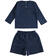 Completo pantaloncini e maglietta per bambina sarabanda NAVY-3854 back