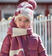 Berretto bambina con fiocco sarabanda ROSA ANTICO-2748