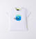 T-shirt bambino sarabanda BIANCO-VERDE FLUO-8364
