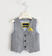 Grazioso gilet 100% lino a quadretti sarabanda NAVY-3885