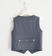 Gilet in particolare e morbido tessuto stretch sarabanda GRIGIO-3564 back
