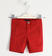 Pantalone corto in twill stretch di cotone sarabanda ROSSO-2253