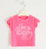 T-shirt in jersey stretch con ricamo di paillettes reversibili sarabanda PINK FLUO-5828