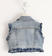 Gilet da bambina effetto denim sarabanda BLU CHIARO LAVATO-7310_back