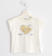 T-shirt in jersey stretch con cuore di paillettes reversibili sarabanda PANNA-0112