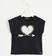 T-shirt in jersey stretch con cuore di paillettes reversibili sarabanda NERO-0658