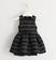 Elegante abito smanicato con scritte jacquard sarabanda NERO-0658 back