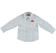 Camicia in popeline stretch misto cotone con taschino con pochette sarabanda BIANCO-NAVY-6BU9