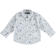 Camicia a manica lunga in cotone stampata con fantasia trendy sarabanda			BIANCO-BLU-6DP1