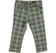 Pantalone a quadri in felpa stretch non garzata effetto delavato sarabanda VERDE-VERDE-6BT2