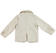 Elegante giacca bambino in piquet stretch di cotone effetto righina sarabanda BEIGE-0433_back