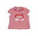 T-shirt rigata per bambina in cotone stretch tinto filo sarabanda			ROSSO-2256