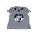 T-shirt rigata per bambina in cotone stretch tinto filo sarabanda NAVY-3854