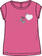Deliziosa e romantica t-shirt in cotone stretch con cuori di strass sarabanda ROSA-2427