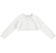 Cardigan corto in tricot di viscosa stretch con manica raglan sarabanda BIANCO-0113