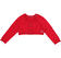 Cardigan corto in tricot di viscosa stretch con manica raglan sarabanda ROSSO-2256