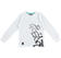 Maglietta bambino in cotone stretch con collo girocollo sarabanda BIANCO-0113