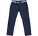 Pantalone slim fit in piquet stretch di cotone effetto righina sarabanda NAVY-3854