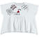 T-shirt bambina modello oversize in cotone con spalle calate sarabanda BIANCO-0113