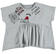 T-shirt bambina modello oversize in cotone con spalle calate sarabanda GRIGIO MELANGE-8992