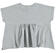 T-shirt bambina modello oversize in cotone con spalle calate sarabanda GRIGIO MELANGE-8992_back
