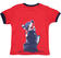 T-shirt bambino 100% cotone con cucciolo con surf sarabanda ROSSO-2256_back