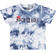 T-shirt in jersey 100% cotone tinta con metodo tie-dye sarabanda NAVY-3854