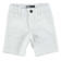 Pantalone corto in piquet stretch di cotone effetto righina verticale sarabanda BIANCO-0113