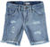 Pantaloni corti bambino in denim stretch delavato con strappi sarabanda DENIM CHIARO-7113