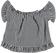 Blusa per bambina svasata in morbida tela di cotone a quadretti sarabanda NERO-0658_back