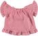 Blusa per bambina svasata in morbida tela di cotone a quadretti sarabanda ROSSO-2256_back