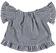 Blusa per bambina svasata in morbida tela di cotone a quadretti sarabanda NAVY-3854_back