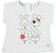 T-shirt smanicata in cotone stretch con conigliette e dettagli laminati sarabanda			BIANCO-0113
