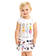 Completino bambina formato da t-shirt e minigonna a balze sarabanda BIANCO-0113
