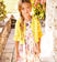 Elegante vestito in chiffon floreale per bambina sarabanda PANNA-MULTICOLOR-6CF3_back