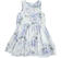 Elegante vestito in chiffon floreale per bambina sarabanda BIANCO-MULTICOLOR-6DP7