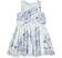 Elegante vestito in chiffon floreale per bambina sarabanda BIANCO-MULTICOLOR-6DP7_back