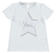 Comoda t-shirt bambina in cotone stretch con stella sarabanda BIANCO-0113