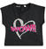 T-shirt con ricamo "Wow!!" di paillettes reversibili sarabandapromo NERO-0658