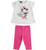 Completo in jersey stretch con t-shirt dalle grafiche diverse e leggings sarabandapromo			BIANCO-0113