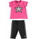 Completo in jersey maxi t-shirt e leggings pinocchietto sarabandapromo			NERO-0658