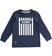 Maglietta 100% cotone stampa a righe sarabandapromo			NAVY-3854