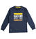 Maglietta girocollo 100% cotone tema college sarabandapromo NAVY-3854