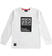Maglietta girocollo 100% cotone con lettering scomposto sarabandapromo BIANCO-0113