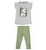 Completo per bambina t-shirt e leggings alla pescatora sarabandapromo GRIGIO MELANGE-8992 back