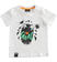 T-shirt bambino 100% cotone con stampa e scritta "goal" sarabandapromo BIANCO-0113
