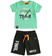 Completo per bambino due pezzi: t-shirt e pantalone corto sarabandapromo			VERDE-5041