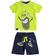 Completo per bambino due pezzi: t-shirt e pantalone corto sarabandapromo			VERDE-5237